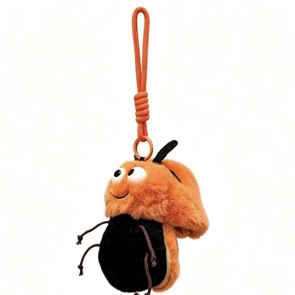 Kleine hanger pluche rugzakbedel Mug Grappig ontwerp Insecten Serie Sleutelhanger Uniek Geurig Knuffeldier Hanger multi