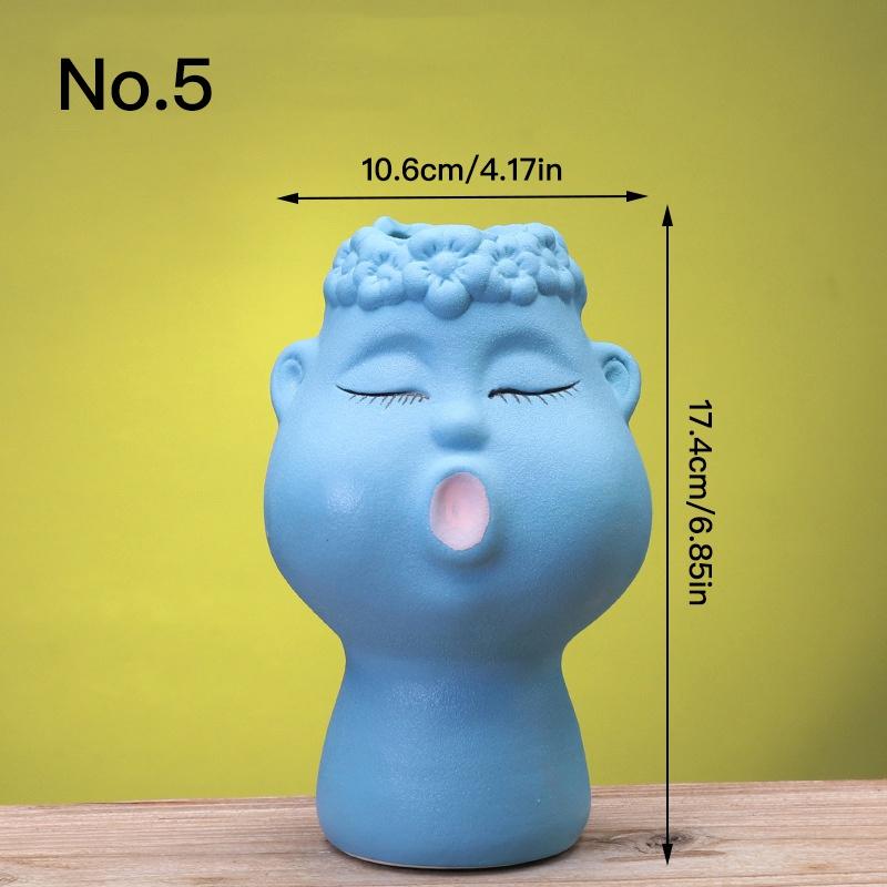 

Креативная ваза со статуей мальчика, керамическая гидропонная ваза, украшение из сушеных цветов, цветочная композиция, домашний декор, художественный орнамент для гостиной No.5