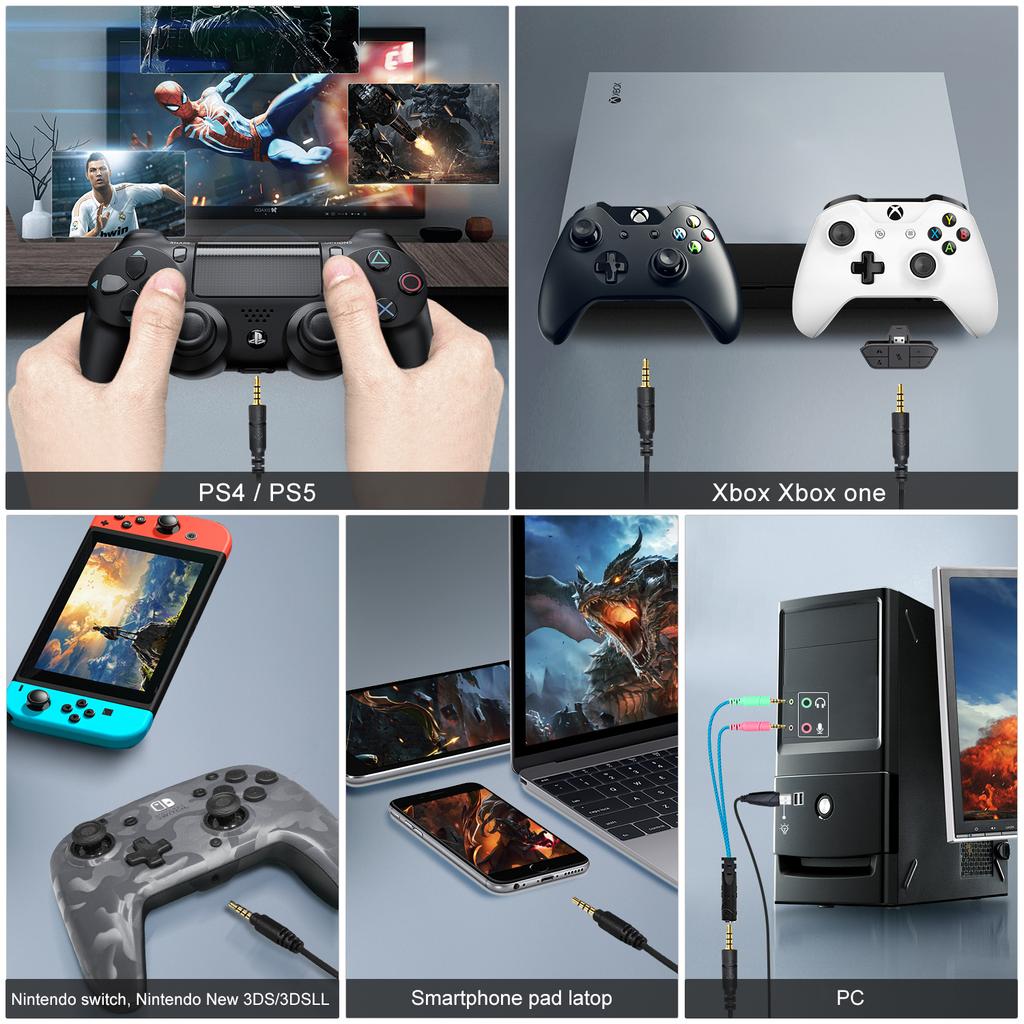 KOTION EACH V-1 Gaming Headset RGB Light Wired Computer Headphone with Adapter Cable