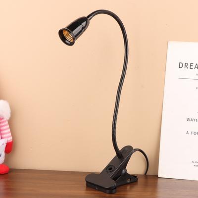 Adattatore Presa E27 Spina UE Con Cavo Interruttore Portalampada da Tavolo a 360 Gradi Presa Cavo Flessibile a Pinza con Interruttore di Accensione