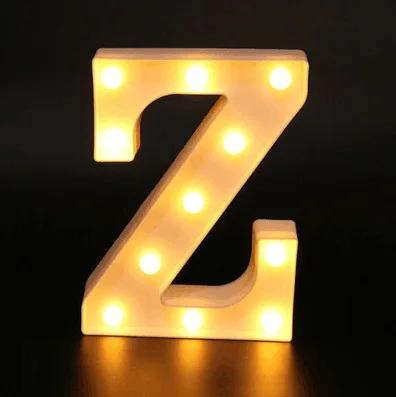 Decorative Letters Alphabet Letter LED Lights Luminous Number Lamp Decoration Battery Night Light Party Baby Bedroom Decoration