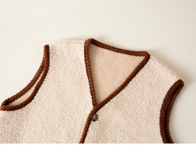 Women's Plus Size Fleece-Lined Lambswool Vest - New Autumn/Winter 2025 Fashion
