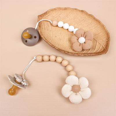 1PC Pacifier Clip Chain Newborn Dummy Nipple Holder Clips BPA Free Cotton Teething Toys Soother Pendant Holder
