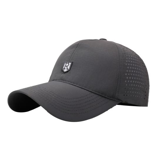 

Baseball Hat Quick-Drying Fabric UPF Sun Protection Adjustable Back Buckle Breathable Mesh Outdoor Activity Hat темно-серого