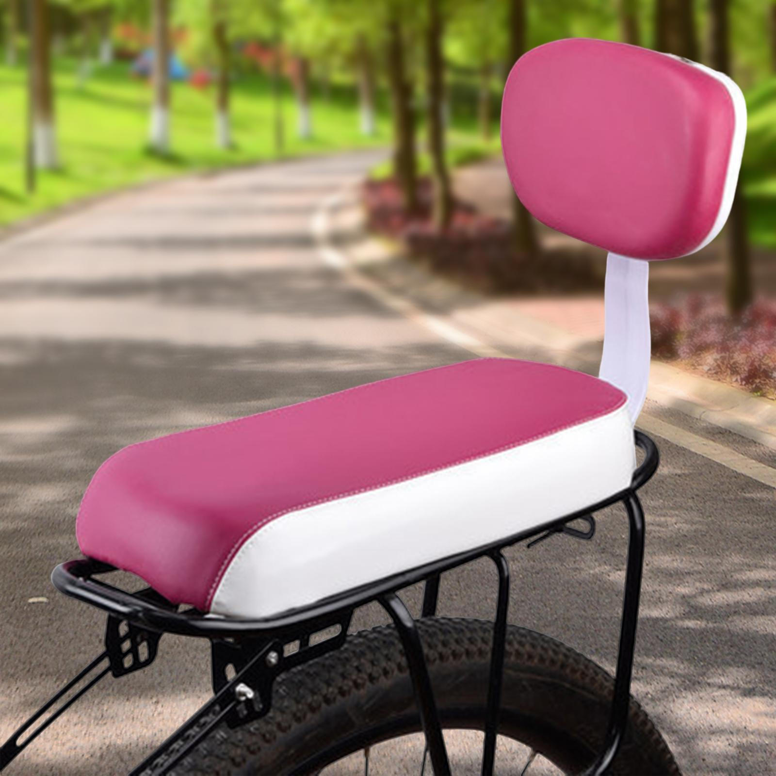 

Bicycle Rear Seat Cushion, Kids Bike with Backrest Wide Soft Pad Thick Back for