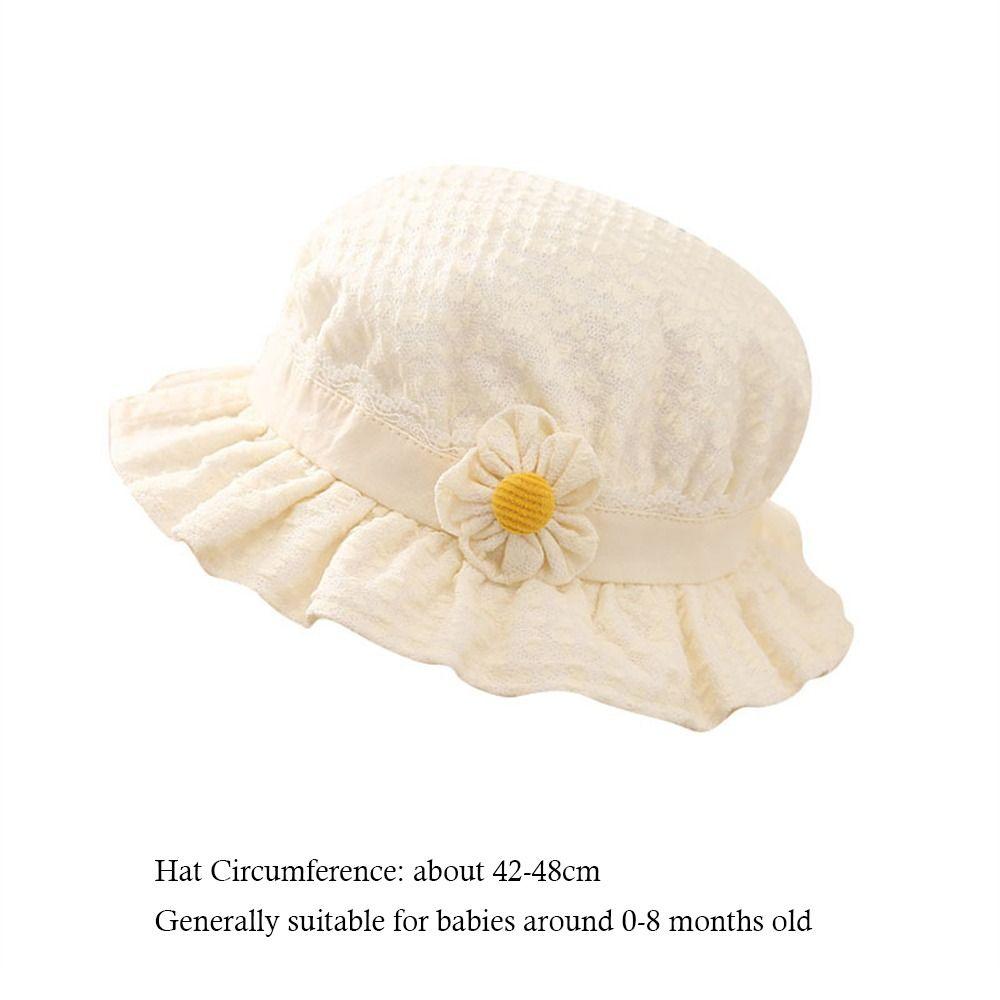 Cotton Baby Bucket Hat UV Protection Beach Cap Cute Panama Hat  Toddler