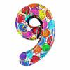 40 Inch Aluminum Foil Number Balloon Colorful 2024 New Year Large Size Balloon Celebration Decoration Party Supplies