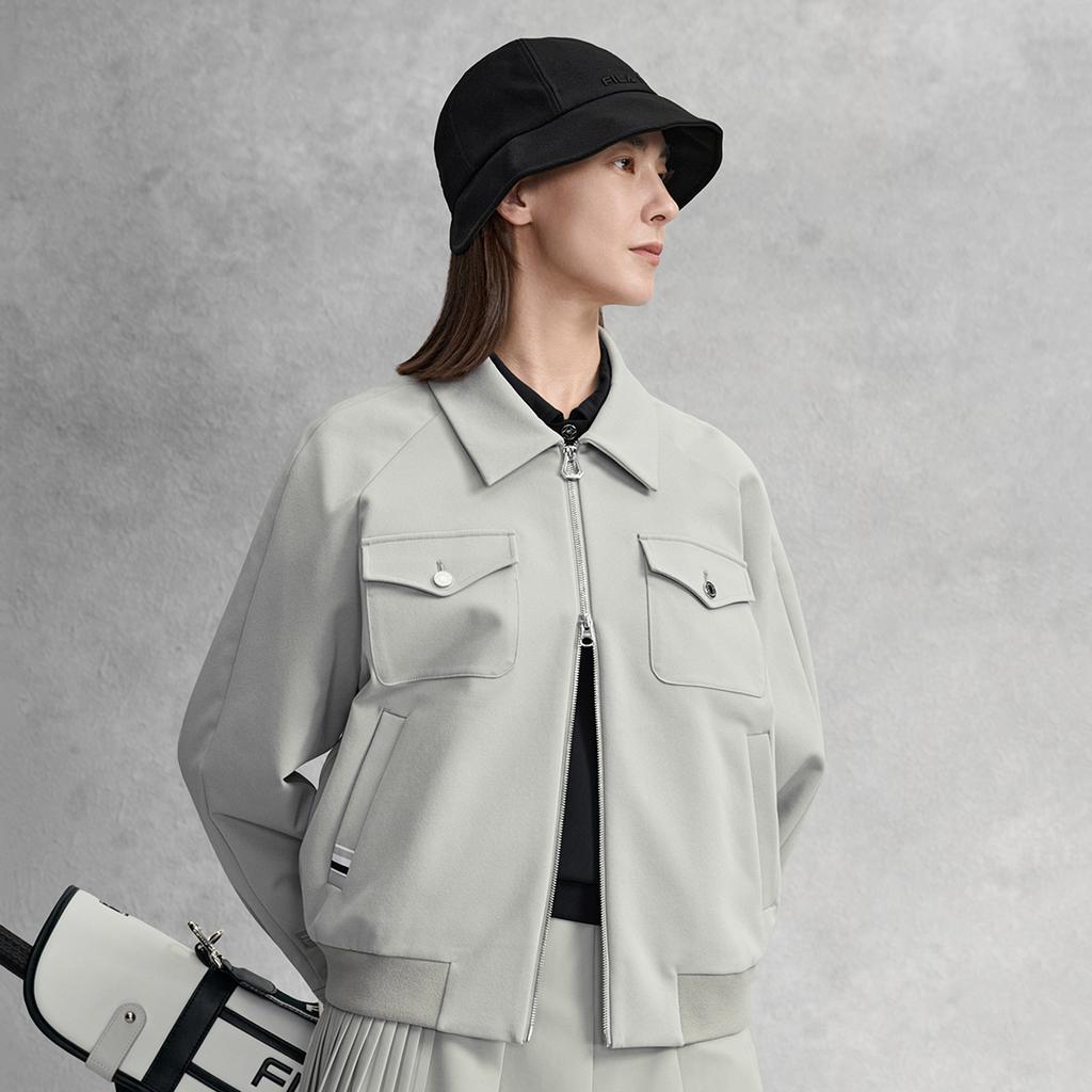 FILA Golf Series Fashion Classic Simple Personality Trend Workwear Style Casual Sports Golf Versatile Comfortable Loose Woven Jacket A11W615717FDY