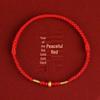 Pure Gold 999 Zodiac Red String Bracelet with Luck Beads for Baby's Full Moon or New Year