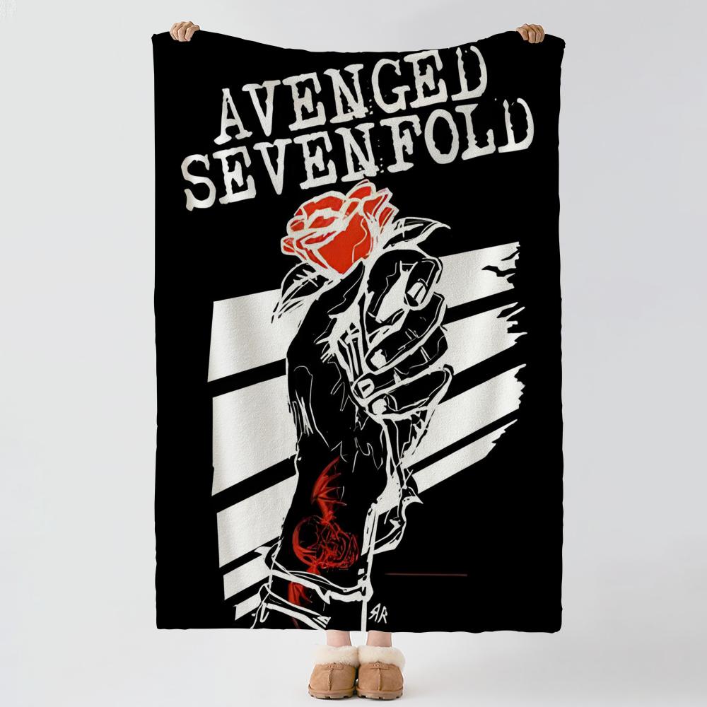 Music A-Avenged Sevenfold-d Throw Thick Comfort Flannel Quilt, Multi-scene Use Indoor Outdoor Daily Nap