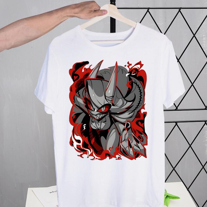 Hazbin Hotels Alastor Tshirts Men Shirt Harajaku Mens Clothing Summer Streetwear Casual Tee Short Sleeve Tops