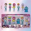 (6pcs Huntrix) 6Pcs Kpop Demon Hunters Action Figure Toy Derpy Tiger Rumi Mira Zoey Sussy Figurine Doll Anime Collection Gift