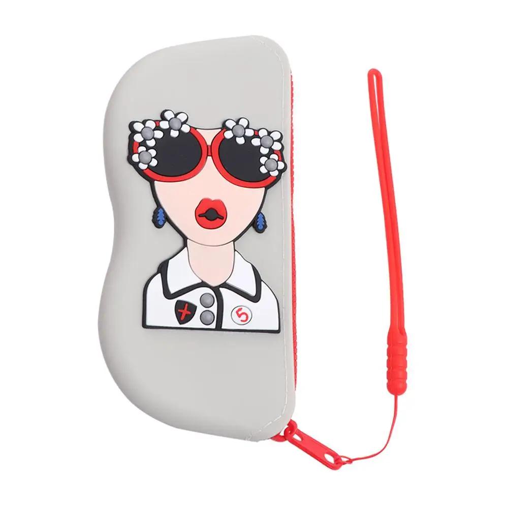 Multifunctional Silicone Glasses Bag Dustproof Cartoon Silicone Eyeglasses Case Coin Purse Waterproof Sunglasses Storage Clip