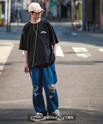 IMPROMES Casual SIDEWAYSTANCE Short Sleeve Game Print T-Shirt, Men's, Black