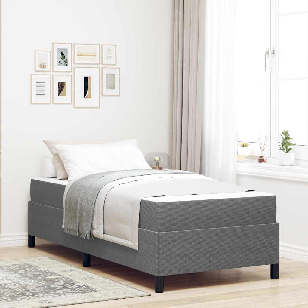 Bed Frame with Mattress Light Grey 80 x 200 cm Fabric