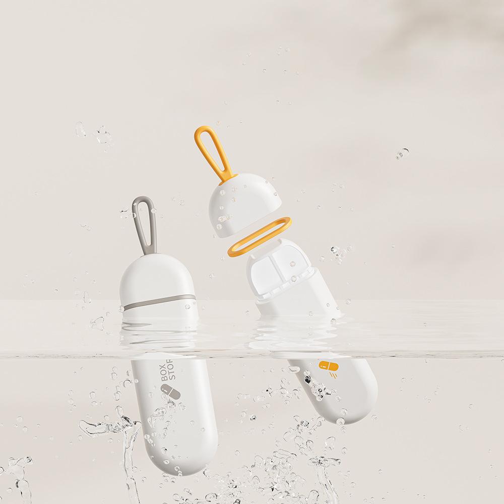Mini Portable Pill Organizer Colorful 3 Spaces Small Pill Case Travel Medicine Organizer Pocket Vitamin Supplement Fish Oil Box