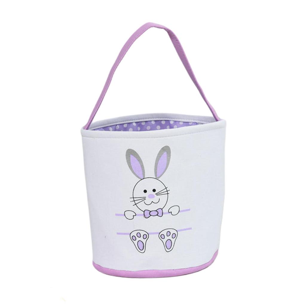 Cute Easter Egg Personalized Bag Easter Rabbit Buckets for Kids Gift Carrying Eggs, Candies and Toys Party Decor
