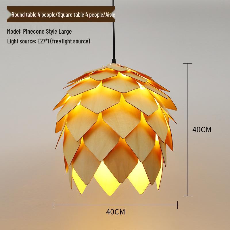 Zen Japanese Wood Pendant Light for Tea Rooms, Restaurants, Bedrooms, and Living Rooms