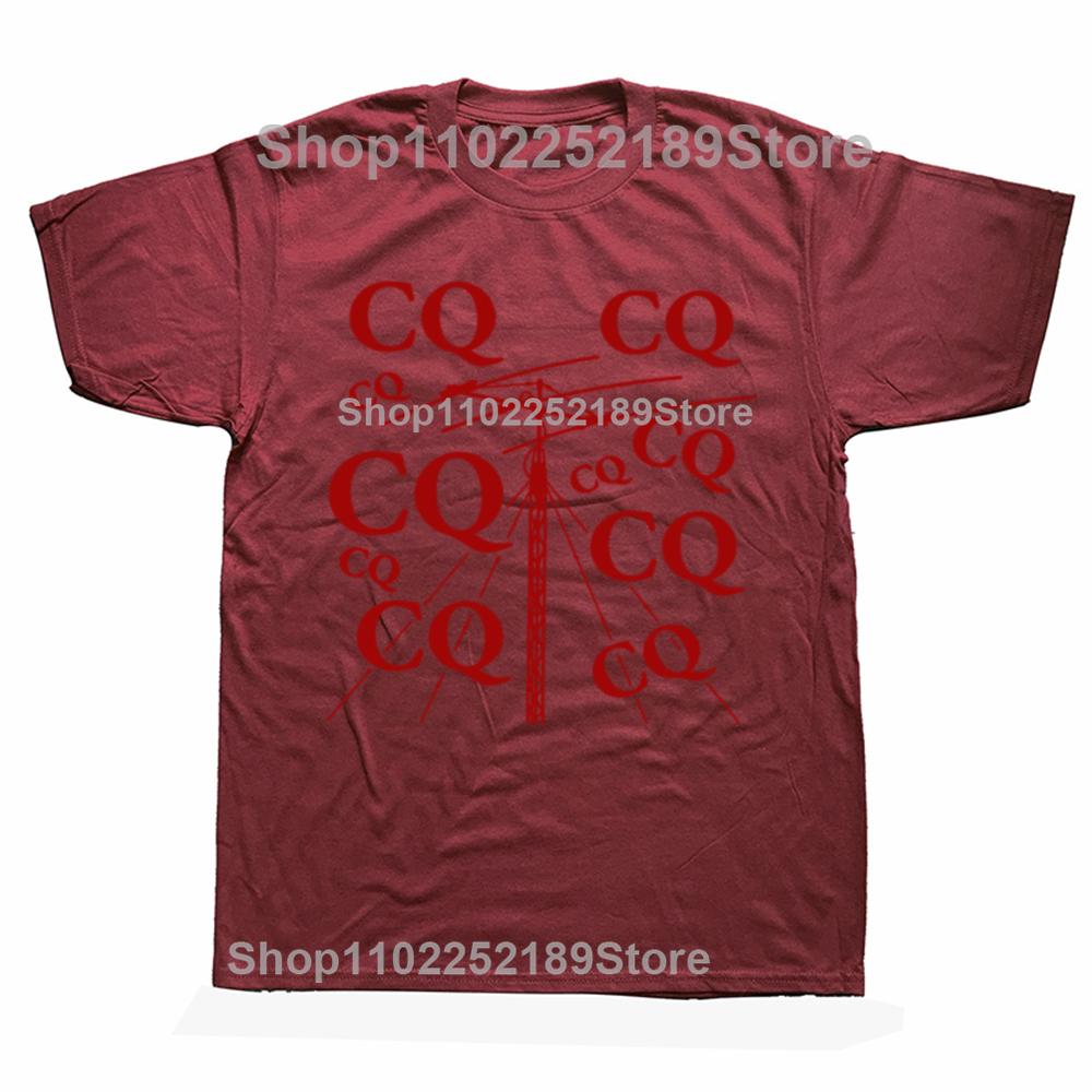 Funny CQ Morse Code Amateur Ham Radio Graphic T-shirts Men Women's Fashion Casual Tshirt 100% Cotton Loose Oversized T Shirt