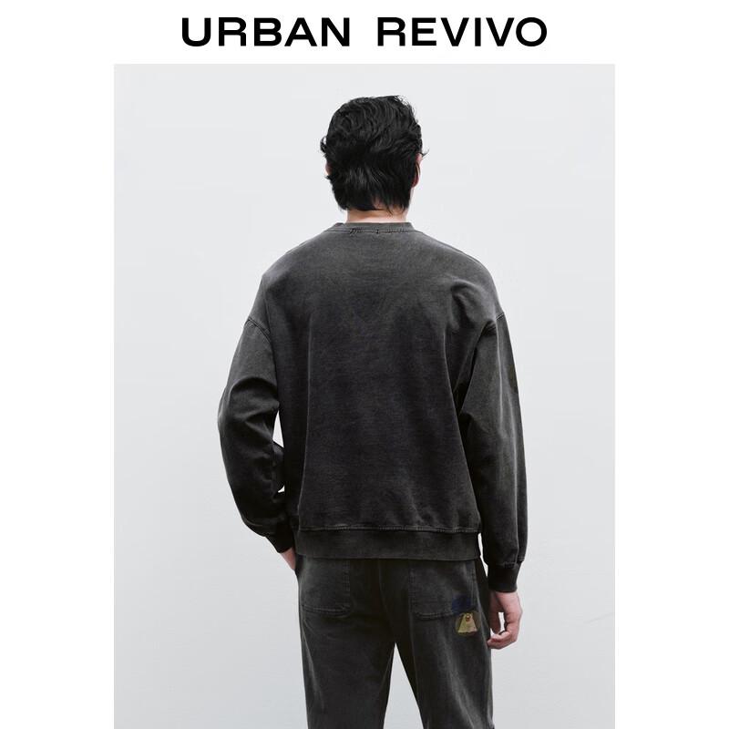 UR Men's Fashion Badge Long Sleeve Thin Fleece T-Shirt