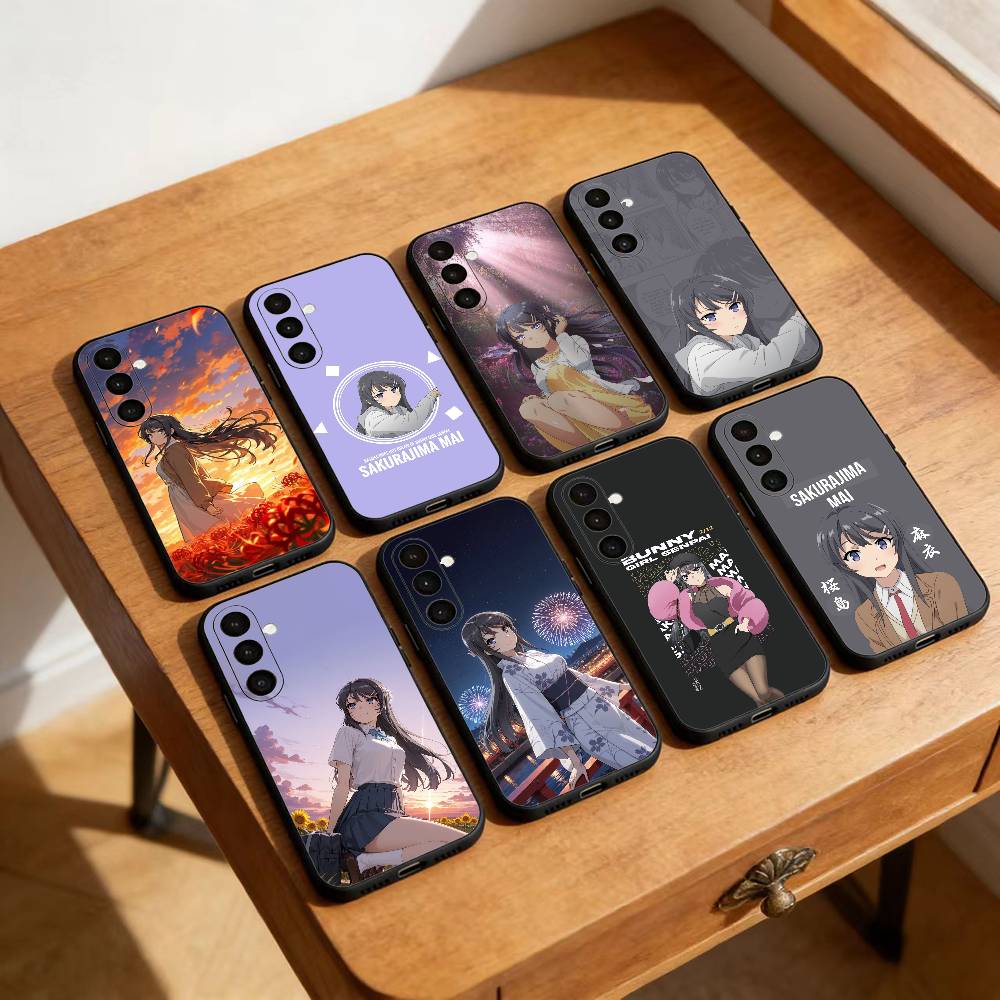 Senior S-Sakurajima Mai Phone Case For Samsung Galaxy A13,21s,22,31,32,52,53,71,72,73,Soft Black Cover