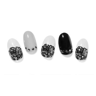 [Glambux] Self Gel Nail Sticker Art 18 - Black Lace