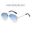 New Luxury Brand Sunglasses Men Retro Driving Sunglasses For Women Fashion Rimless Sun Glasses UV400  Hombre