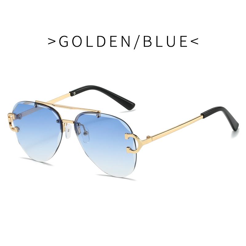 New Luxury Brand Sunglasses Men Retro Driving Sunglasses For Women Fashion Rimless Sun Glasses UV400 Hombre