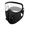 Máscara de Poeira Respirável Reutilizável com Ponte Nasal Ajustável e Válvulas de Ar Duplas para Esportes ao Ar Livre e Uso Diário com Protetor Facial Transparente