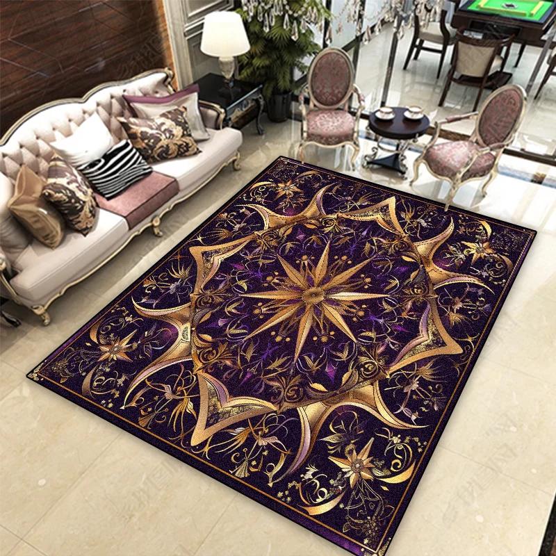 Europäischer Klassischer Teppich Heimdruck Wohnzimmer Couchtisch Teppich Klassisches Arbeitszimmer Bodenmatte Schlafzimmer Bettvorleger Decke Teppich