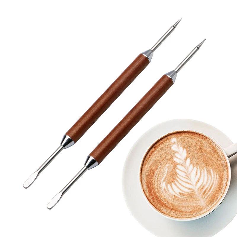 2026 New Coffee Latte Art Pen Stainless Steel Spice Cappuccino Pull Needle Latte Coffee Decorative Art Pen Coffe Spice Pen