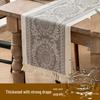 Waterdichte Tafel Runner met Linnenlook Jacquard