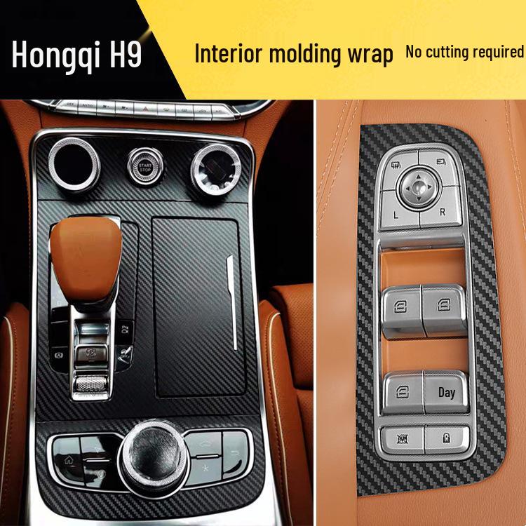 Hongqi H9 Interior Console Color Change & Anti-Scratch Sticker Set
