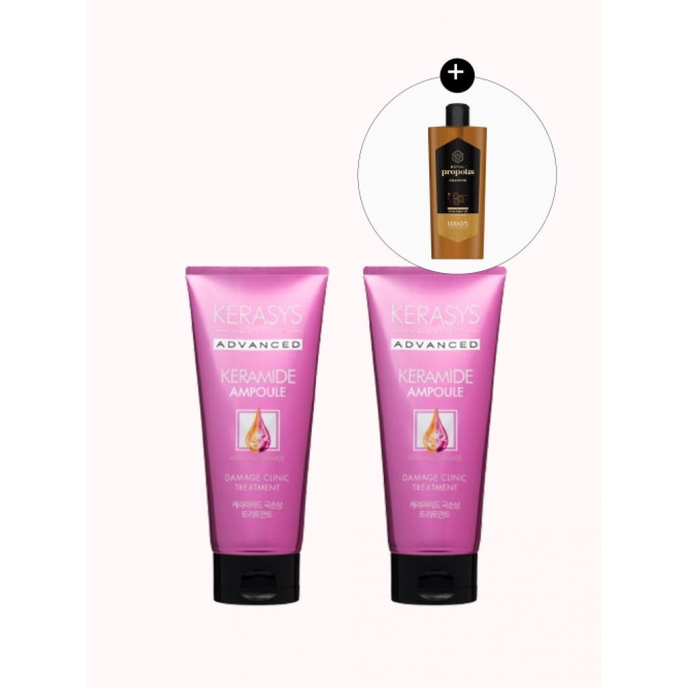 Kerasys Keramide Extreme Damage Treatment 200ml 2 Pack + Additional 180ml Propolis Shampoo NONE