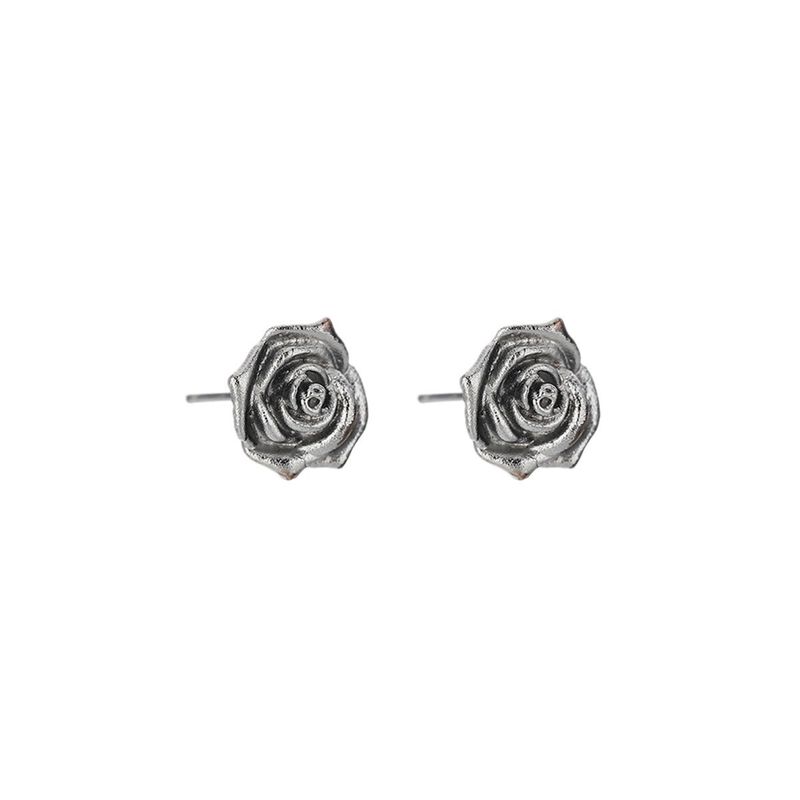 Rose Stud Earrings for Men Fashion Artsy Retro Fashion Ear Bone Stud Trending Earrings Classy Women Easiest for Match Jewelry Gift