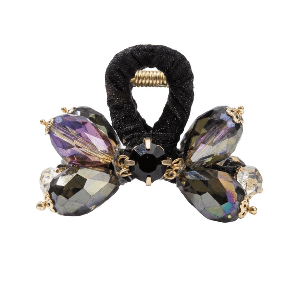 Exquisite Mini Side Clip Colorful Crystal Forehead Bangs Clip Elegant Bow Hair Claw School чёрный