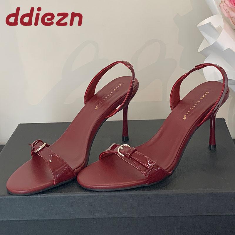 Mode 2025 Neue Elegante Damen Sandalen mit Absatz Schuhe Damen Slipper Schuhe Mode Rund Party Damen High Heels Sandalen Pumps Schuhe