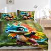 3pcs bedding set Dragon Forest Includes 1 Comforter + 2 Pillowcases, Without Pillow Inserts, Soft Comfortable, Lightweight Breathable, Print