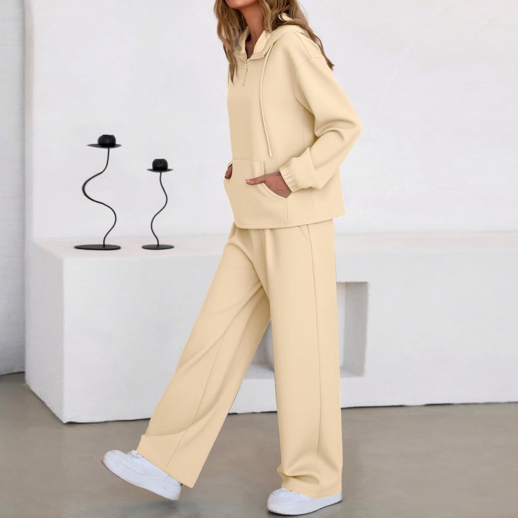 Conjuntos de Duas Peças para Mulheres Casual Solto Camisas de Manga Comprida e Shorts de Cordão de Cintura Alta Fato de Treino Outfits de Outono