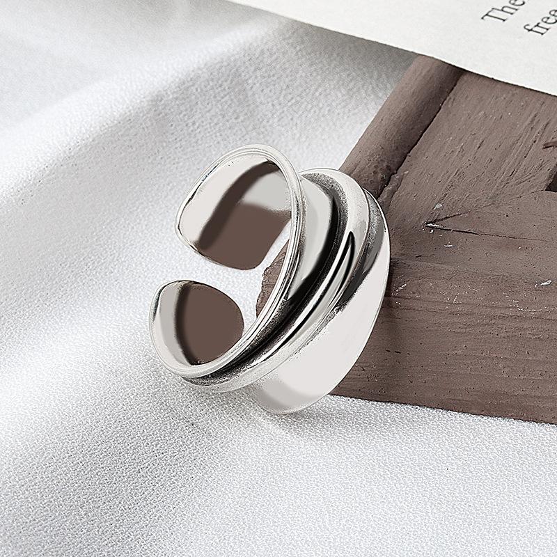 Silver Color Engagement Rings For Women Couplescreative Simple Geometric Handmade Party Jewelry Gifts