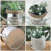 4pcs Watering Can Flower Vase Tin Planter Bucket Galvanized Garden Utensil Indoor Plant Holder Dry Flowers IronVintage Spring