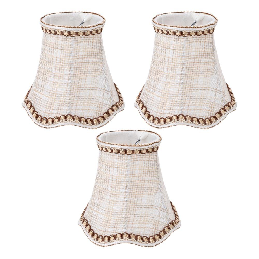3PCS Clip On Design Lampshade Fabric Chandelier Lamp Shades Modern Small Lamp Shades  Indoor Lamp