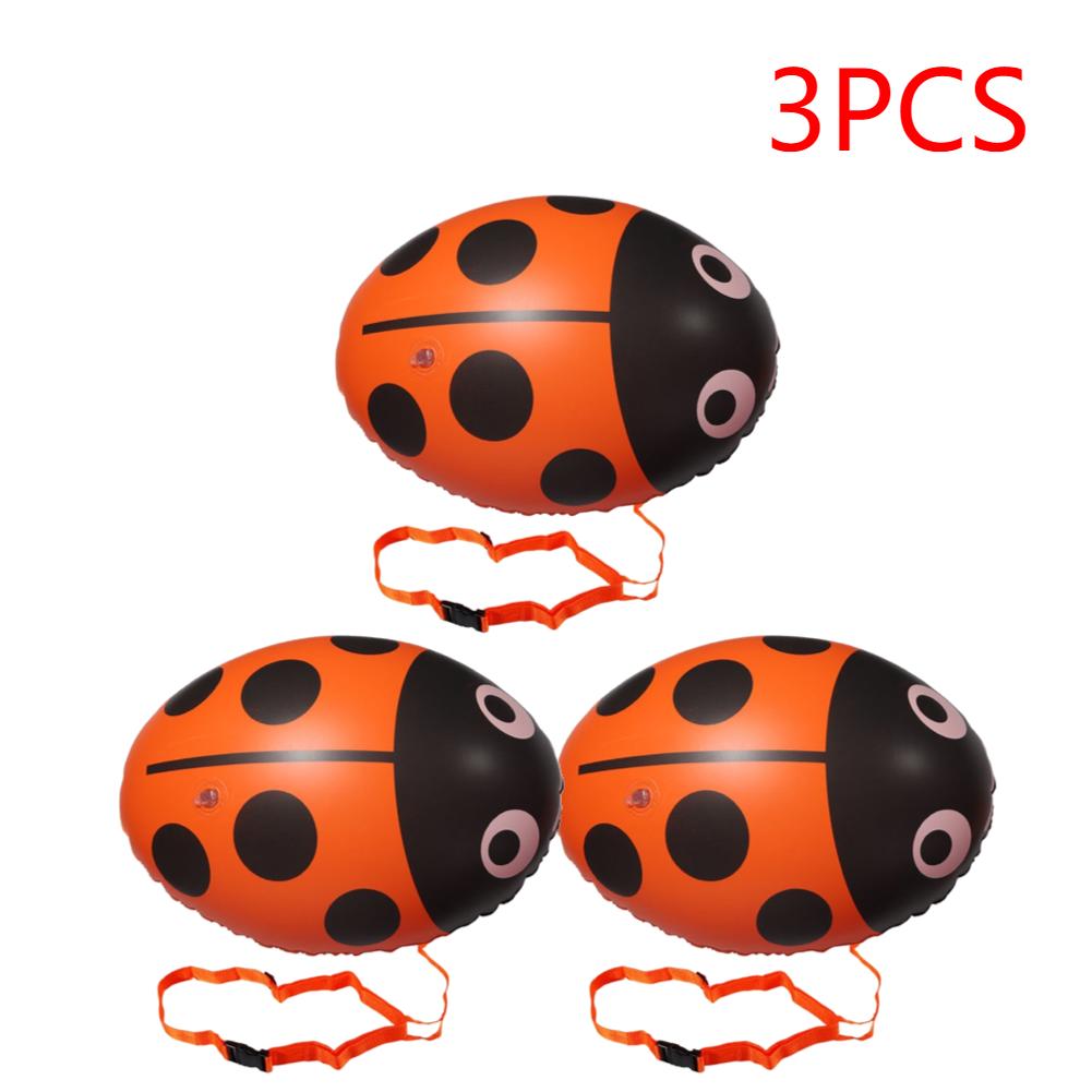 2-5PCS Swimming Buoy Bag Inflatable Ladybug Swim Float Bag Floating Multifunctional with Waist Belt Adjustable for Sports