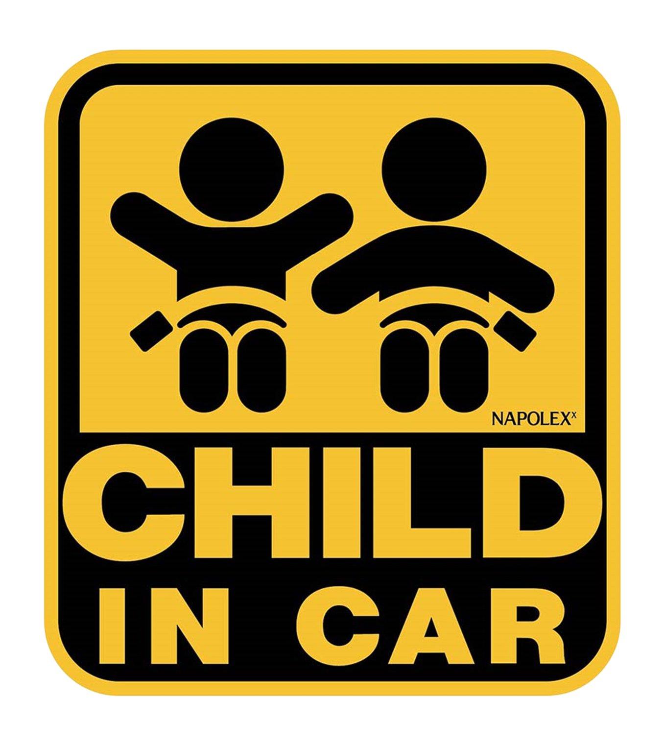 Napolex Car Sticker Easily Removable Exterior Sticker CHILD IN CAR - - SF-40