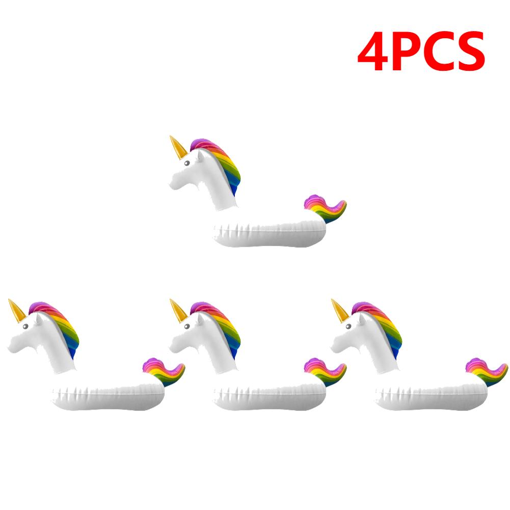 Nafukovací držák na pohár plovoucí nafukovací podtácky na nápoje z kokosového stromu Flamingo Unicorn držák na pití do bazénu plovák