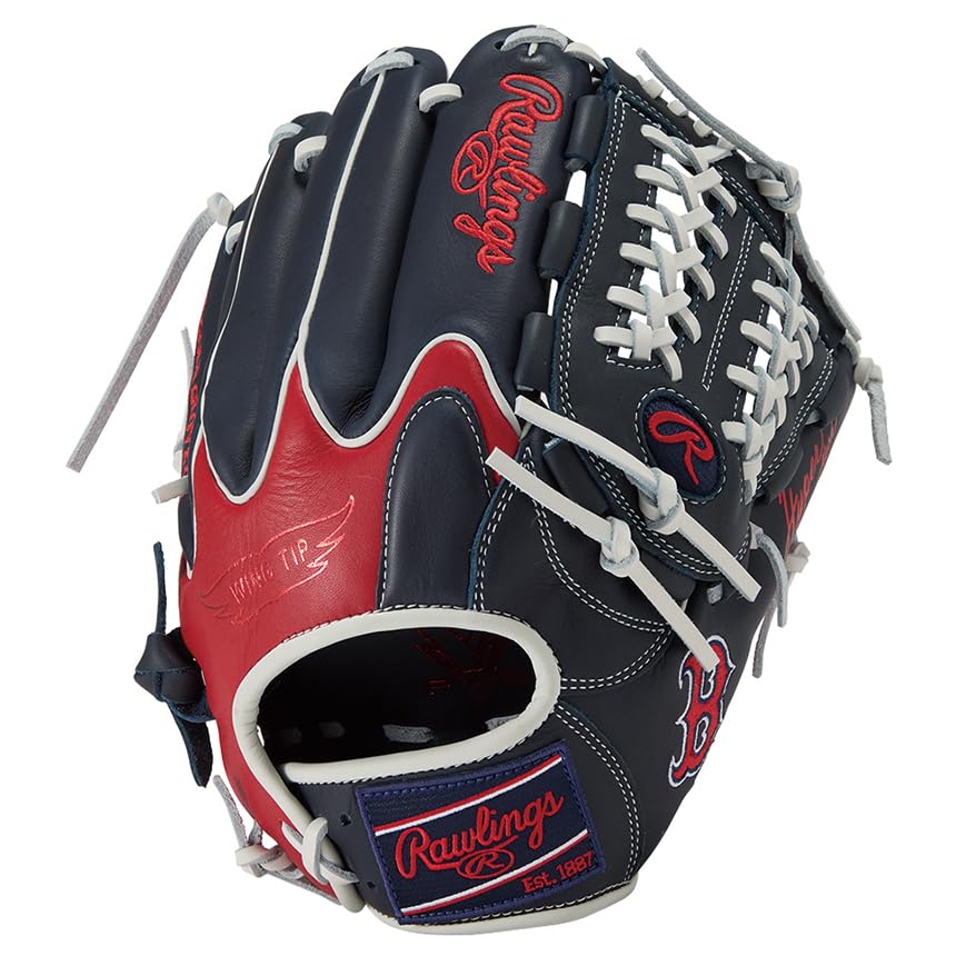 Rawlings Baseball HYPER TECH MLB TEAM Red for Throwers Glove, Softball, GR5HTMN55W, All-Fielder, Sox, 11.75 inches, Right-Handed