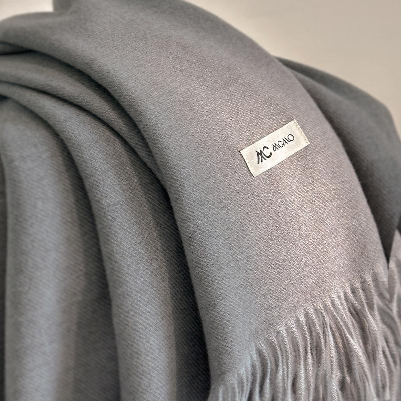 Cachecol Inverno Feminino Sólido 26 Cores Quente Espesso Caxemira Xale Moda Exterior Luxo Franjas Pashmina Envoltório Senhora Cachecóis à Prova de Vento
