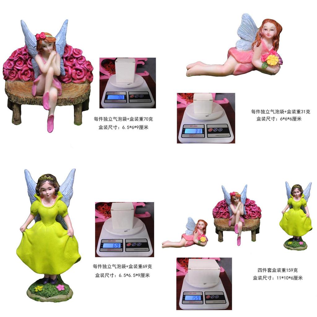 Flower Fairy Creative Miniature Resin Garden Scene With Fairy And Dwarf Decor For Gifts And Parties