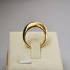 Gold-Plated Brass Minimalist French Style Arc Ring – Trendy Index Finger Jewelry