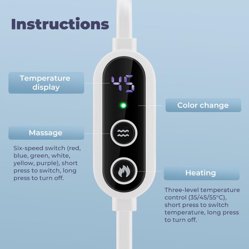 3-Level Compress And Massage Eye Mask Electric Heated Eye Massager For Relieve Eye Strain Dark Circle Sleeping Mask Eyeshade